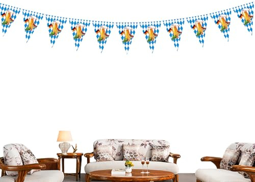 Bandera Oktoberfest, Banderolas Oktoberfest, Decoracion Fiesta De La Cerveza, Banderines Cerveza, para Patio Ventana Aula Pared Exterior Puerta Hogar Fiesta Picnic