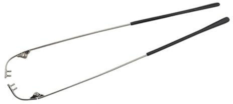 ZythrXLate Patillas de gafas 1 par (2 piezas) de gafas metal sin montura, reparación patillas, reemplazo(Silver)