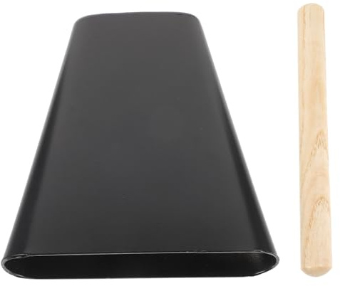 WRITWAA Campanaccio in Metallo da 6 Pollici con Bastone in Legno, Strumento Musicale a Percussione per Batteria, Strumento Educativo per Bambini