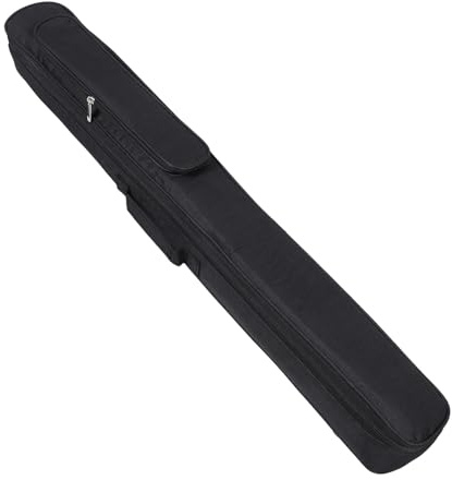 PENIKOKO Étui de Queue de Billard Noir en Tissu Oxford Imperméable Rembourrage Antichoc, Rangement Protecteur Léger pour Transport de Queues de Billard et Accessoires, Fermeture Éclair