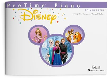PreTime Piano Disney – Beginner Piano Songbook | Easy Disney Sheet Music for Kids and Students | Primer Level Arrangements from Frozen, The Lion King, Mary Poppins, Tangled, and More