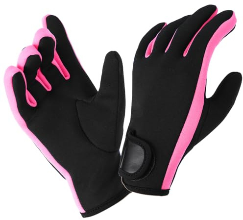 Micosuza Neoprene 1.5mm Five Finger Dive Gloves Pink Medium