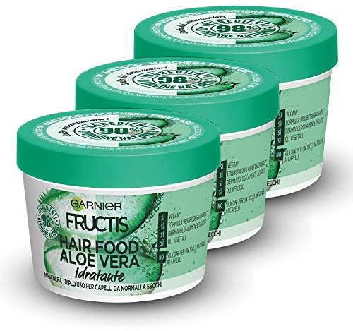 Garnier Fructis Hair Food 3-in-1-Maske, vegana-Formel, 390 ml, Aloe Vera