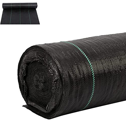 tonchean Weed Barrier Fabric Roll 2x100M Weed Control Membrane, UV Protected Ground Cover Membrane Weed Membrane, Heavy Duty Weed Suppressant Cover Sheet for Greenhouse Garden Patios Flower Bed