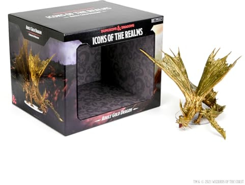 WizKids D&D Icons of The Realms: Adult Gold Dragon Premium Figure
