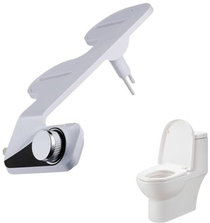 Accesorio de bidé para inodoro, accesorio para bidé de inodoro, fijación de bidé para asiento de bidé de lavado trasero con boquillas dobles - Bidé de inodoro rociador de agua resistente y prat