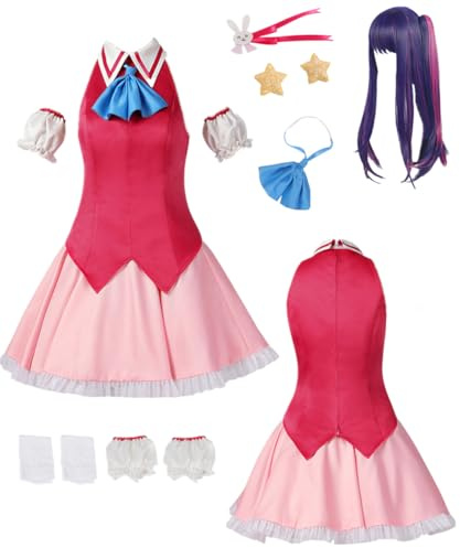 TYRHDJZQ Anime röd klänning JK scenkostym kvinnors uniform kostym halloween