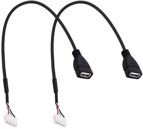 YARCHONN Cable de conversión de USB A a XH2.54 de 4 polos para placa base. Pequeño terminal XH2.54 de 4 pines tipo A 2.0. Adaptador alargador para reparación USB - 30 cm * 2 piezas