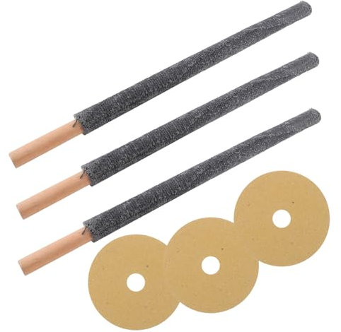 NOLITOY 3Pièces Lot de Torches de Jardin Imperméables Piquet pour Décoration Extérieure pour Terrasse Événements Plein Air