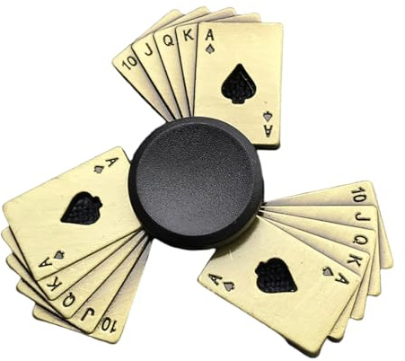 GNALIA Hand Spinners, 1 Pièce Fidget Spinner Métal Bronze Antique Noir Or 6,3 Cm Longueur 6,3 Cm Largeur 1,3 Cm Hauteur, Roulement À Billes Acier Inoxydable Haute Vitesse 3-5 Min, Anti-Stres