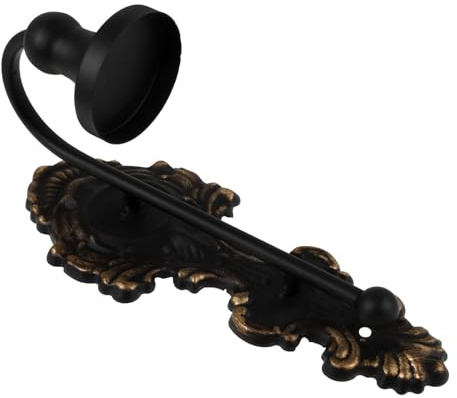 jojofuny Bougeoir Porte-Bougie Mural en Fer Noir de Style Européen, Support Bougies Décoratif, Montage Mural Solide, pour Chambre ou Salon