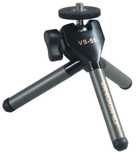 Vanguard VS-55 tripode 3 Pata(s) Negro - Trípode (0,5 kg, 3 Pata(s), 20,3 cm, Negro, 140 g)