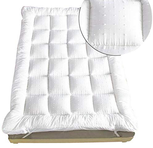 rejuvopedic New King Bed Size Microfibre Mattress Topper,** New 3D Massage Bubbbles Fabric**, Box Stitched, 230 TC Cover & Elasticated Corner Straps