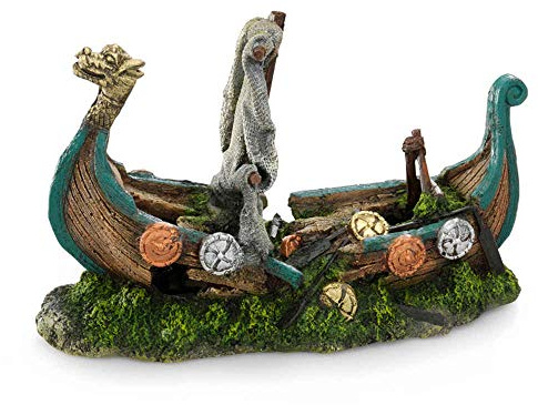 Europet Bernina 234-415788 Dekoration Viking Boat, 25.5 x 10.5 x 16.5 cm