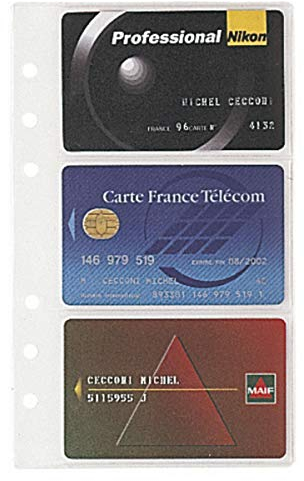 Exacompta 18208 Hüllen für Visitenkartenbuch Exatime 17 5 Stück transparent