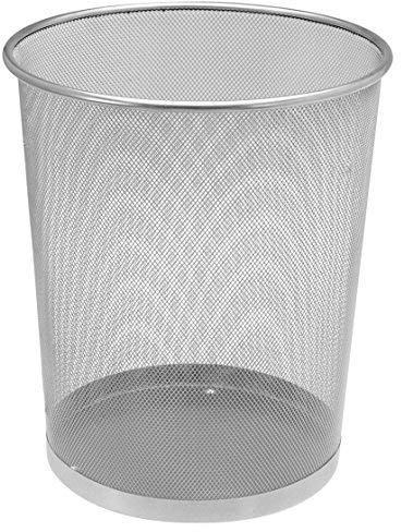 Spetebo Mülleimer Metall - 18 Liter - grau - Papierkorb aus Drahtgeflecht