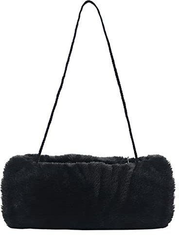 Donne Scaldamani Manicotto Hand Manicotto Con Collo Cordone Peluche Scaldamani Moda portatile per Donne & Ragazze In inverno (Nero)