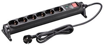 Allocacoc 47530 Multiprise 6 Prises avec Interrupteur, 1,4 m, Noir