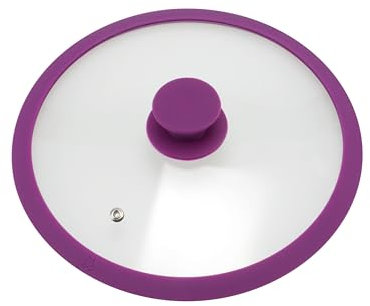 bremermann - Coperchio in Vetro con Bordo in Silicone per pentole e padelle da 24 cm (Color Rosa)