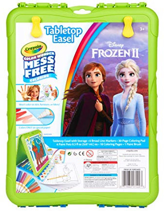 CRAYOLA Color Wonder Travel Esel Frozen 2 Pages with Bonus Pages, Markers and Color Wonder Paint Coloring Travel Books and Esel MEGA Set