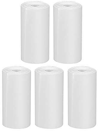 GlobalCrown Thermopapier für Kinder Sofortbildkameras,5 Rollen Nachfülldruckpapier,Thermodruckerpapier weißes Null Tinten Druckpapier,beste Wahl für Sofortdruckkameras (5 Rollen)