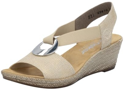 Rieker 624h6-60 Chepstow Bas Coin Confortable Sandales Mode En Beige 39 Beige