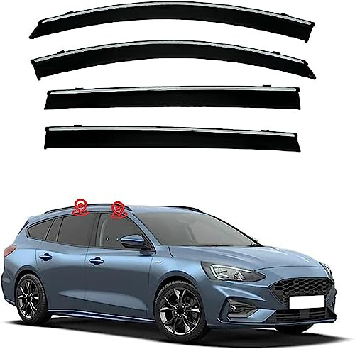 LINCYS 4 Stück Autofenster Windabweiser für Ford Focus Active Wagon MK4-C159 2021 2022 2023, Seitenfenster Regenabweiser Beschlagfrei Beschattung Deflektor Augenbrauen Dekoration Zubehör