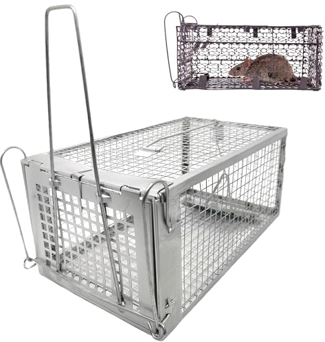 Anti9 Piège à Rats Multi-Catch Cage XXL, sensibilité Ajustable, No Kill, réutilisable,pour Usage Intérieure/Extérieure,Jardin pour Attraper Les Souris Les Rats et Autres rongeurs de Taille similaire