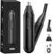 cortapelos nariz y oreja recortador pelos nariz - Quita Pelos para Cara Nariz cejas Cuchillas Doble Filo Sin Dolor IPX7 Impermeable USB recargable Negro