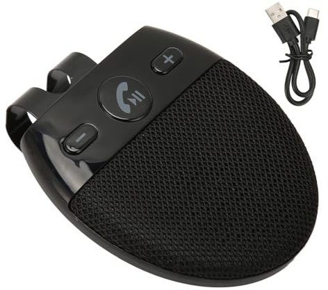 Manos Libres Bluetooth para Coche, BT 5.0 Kit Manos Libres para Coche con Clip Radio Bluetooth Manos Libres Altavoz para Coche Llamada HD Navegación por Voz Reproductor MP3 Kit