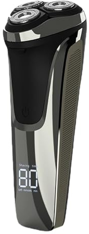 Rasoir électrique avec tête flottante 4D, outil de rasage rotatif, tondeuse à barbe humide et sèche, rechargeable par USB, rasoir lavable avec affichage numérique, toilettage pour homme et utilisation