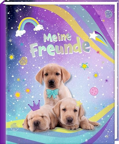 Freundebuch – Meine Freunde: Cosmic Dogs: Freundschaftsbuch für die Grundschule, für Mädchen und Jungen zum Thema Hunde und Weltraum