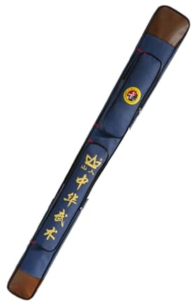 CHAKEUZND Borsa per Scherma, Custodia for Spada Tai Chi Multicolore, a Uno o Due Strati, da 110 cm, con Tracolla(Blue,Single Layer Single Zipper)