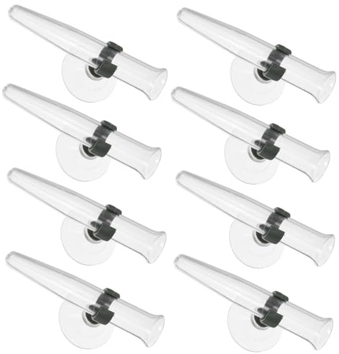 Homoyoyo Tubes Floraux à Ventouse Lot de 8 en Plastique Transparent pour Maintenir la Fraîcheur des Fleurs Coupées en Vase Décoratif et Support de Tiges