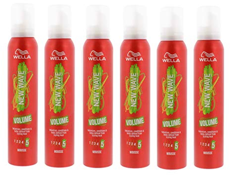 6 x Wella Shockwaves Volume Mousse 200ml
