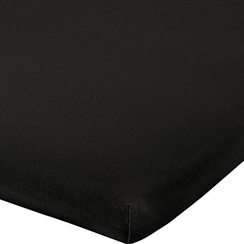 Erwin Müller Topper-Spannbettlaken Freising Elasthan-Jersey-Stretch - schwarz Größe 140x200 cm - 160x220 cm - dehnbar, antipilling, bügelfrei, Rundumgummi