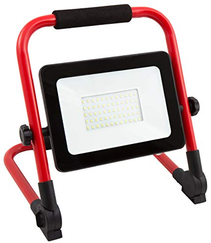 McShine LED Akku-Baustrahler | 30W, 2100 lm, 4000K neutralweiß, IP54, mobiler Fluter mit Akku für Baustelle, Werkstatt, Outdoor, wiederaufladbar und tragbar