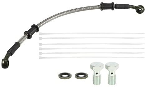 QUARKZMAN 1 Set 30cm 0.98ft Motociclo Idraulico Freno Linea Tubo Flessibile con Viti