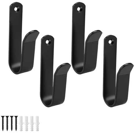 CHSEROK 4 Stück Skateboard Wandhalterung, Snowboard Wandhalterung mit Schrauben, Schwarz Snowboard Halterung Wand, Wandhalterung Ski für Räume und Garagen