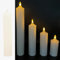 5 LED Kerzen XL aus Echtwachs mit realistischer Flamme - Nur mit 6 Stunden Timerfunktion nutzbar (Weiß)