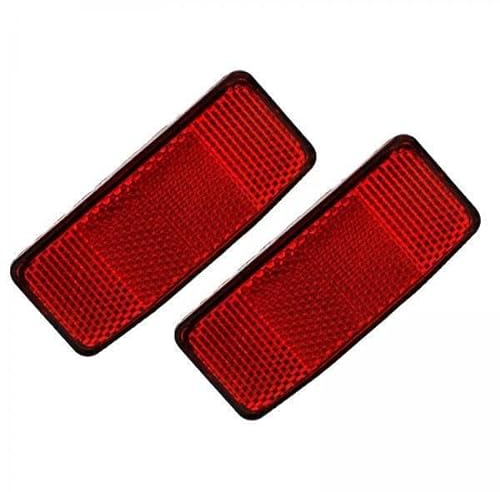 Ronyme 5X 2 Stück Fahrradreflektoren für Nachtfahrten Radfahren Warnreflektoren Vorne Hinten Sicherheitsreflektoren für Kinderfahrrad Gepäckträger Rahmen