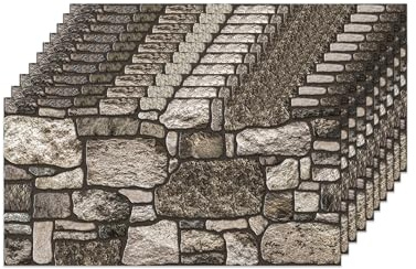 IZODEKOR Paneles de pared 3D efecto ladrillo, 10 piezas, revestimiento de piedra tradicional, paneles de poliestireno para salón, cocina, baño, balcón, dormitorio, parte trasera de mostrador y terraza