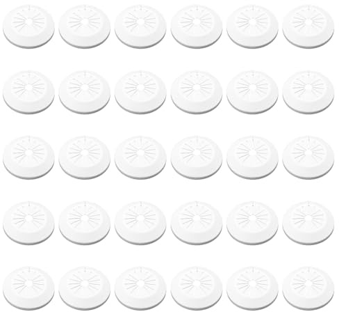 CENPEK Paket med 30 st Värmerör Rosett Rörskydd Vikande rosett Rörkrage för uppvärmning, varmt och kallt vatten, gasrör 10-25mm Universal (Vit)