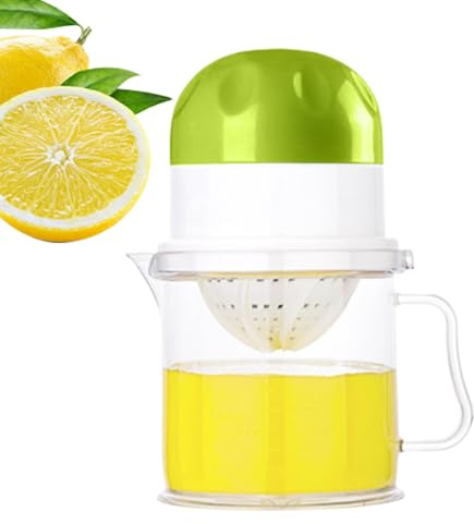 Citrusjuice – med vevdriven citrusjuice | manuell för handhållen, 450 ml no-mopextraktor, klar , kökspress för resor, sömn