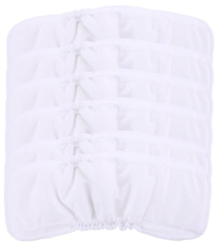 YARNOW 6pezzi Inserti in Fibra di Bambù Assorbenti per Pannolini Riutilizzabili Fodera per Pannolini Lavabile per Ragazza Inserti per Ragazza in Stoffa
