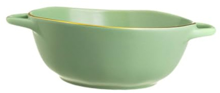 GLEAVI Ciotola Doppi Manici per Cucina e Forno Resistente Al Calore Antiruggine per Insalate Zuppe e Cottura Verde Matcha