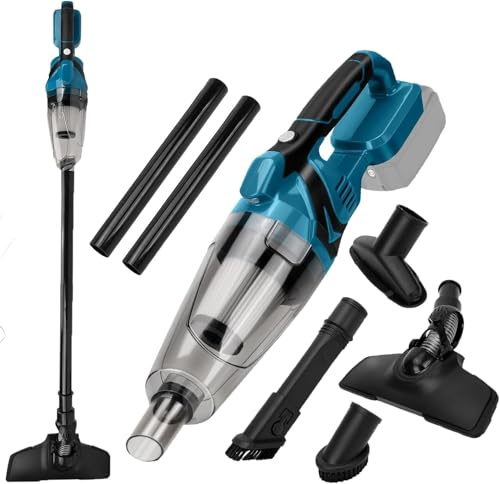 Akku Staubsauger für Makita 18V Akkus,10000Pa 4-in-1 Tragbarer Handstaubsauger, 140W Staubsauger Kabellos mit 0,75L Großer Staubbecher,für Tierhaare/Teppiche/Hartböden/Auto(ohne Akku)