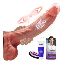 Godemichets Realiste 23 cm va et vient Silencieux Télécommande APP Sex Toys