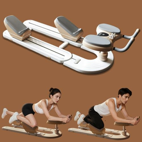 RIDEONMOP Máquina de entrenamiento para quemar grasa, máquina de abdominales para entrenamiento abdominal, espalda y glúteos, máquina de entrenamiento de abdominales ajustable, equipo de entrenamiento