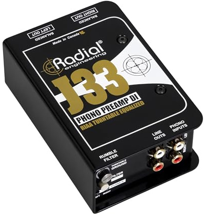Radial J33 2-Channel Active Turntable Preamp Direct Box